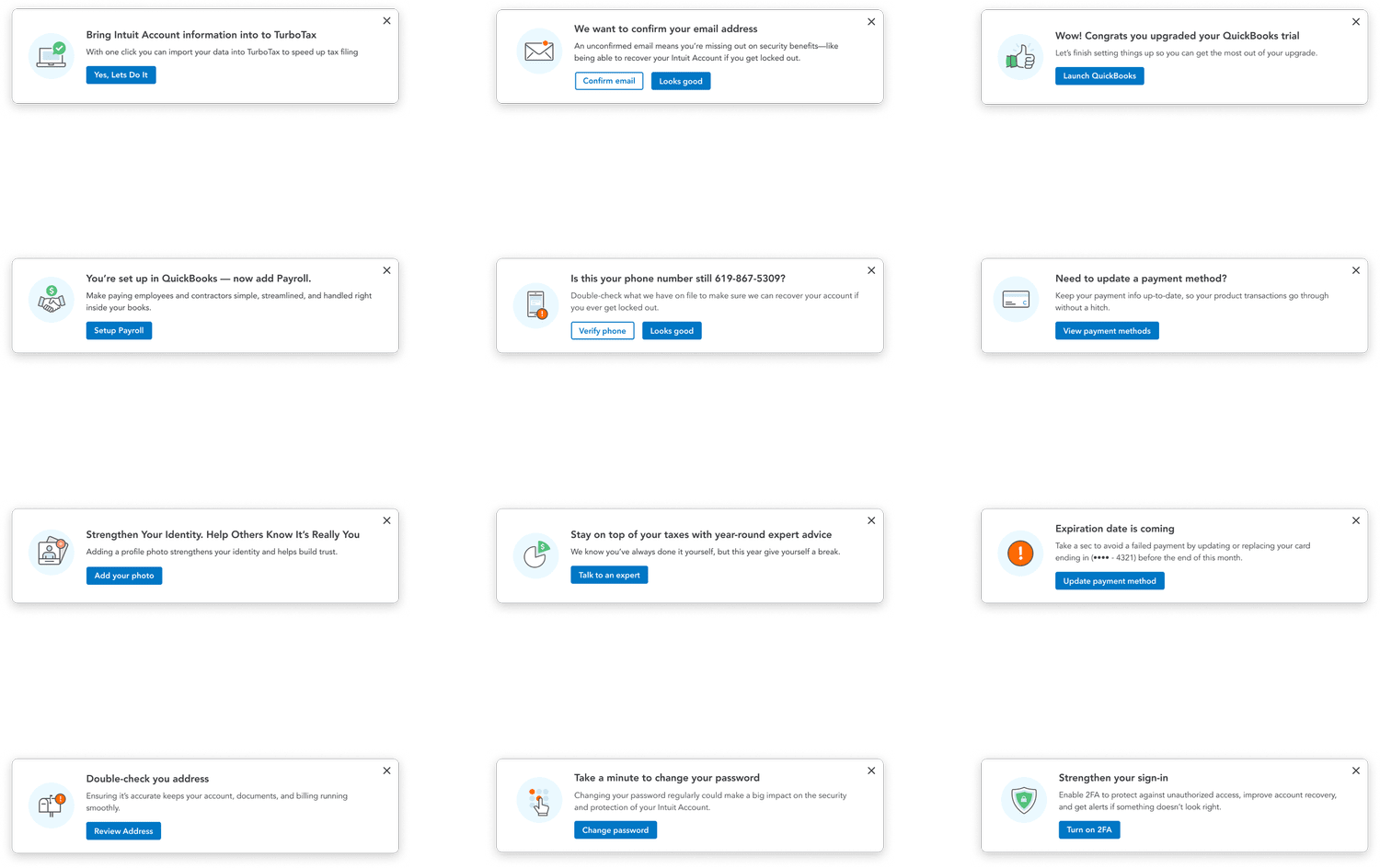 Intuit: AI/ML Account Recommendation Redesign, project visual