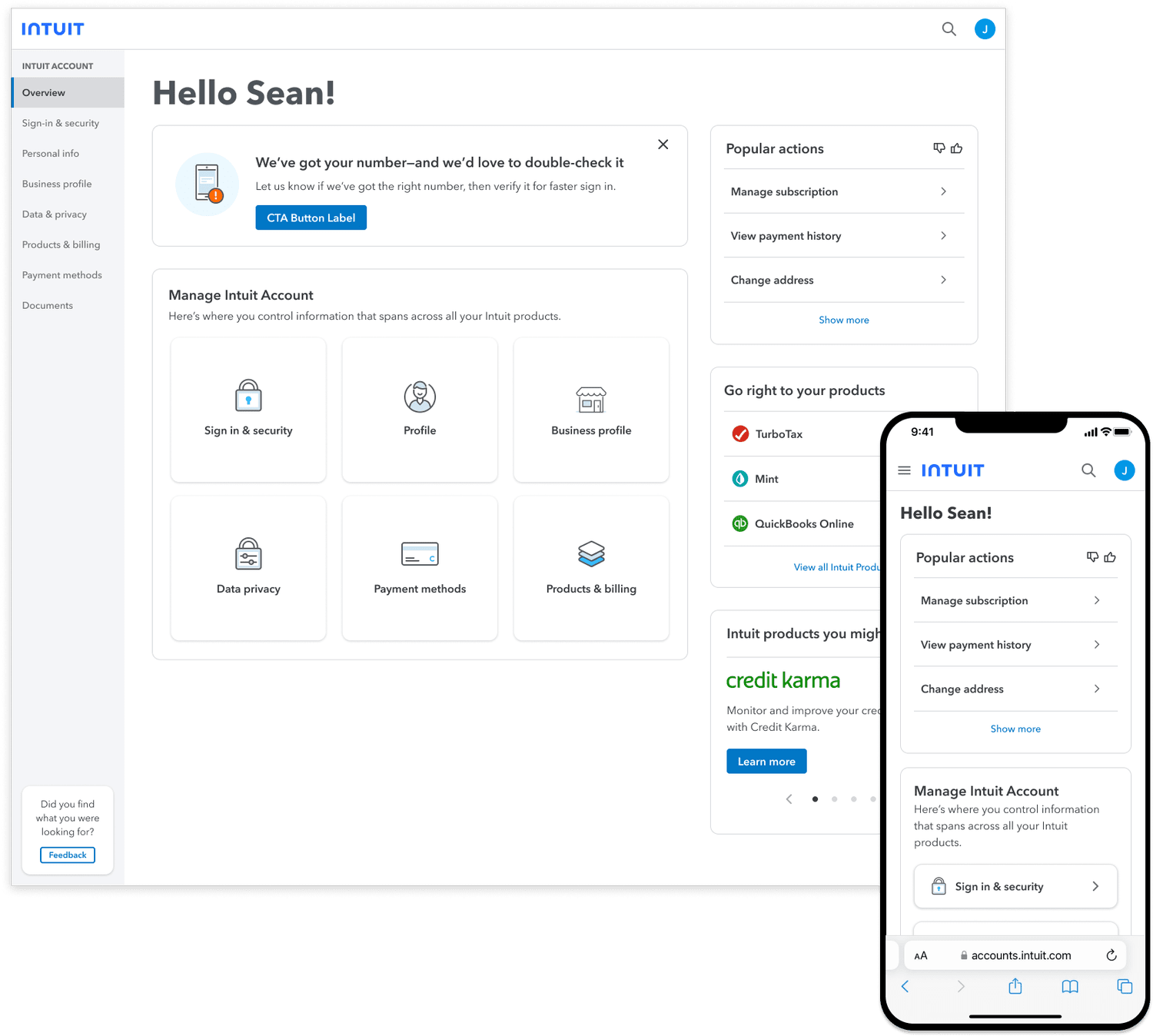 Intuit: Helping Customers Complete Tasks Easier, project visual