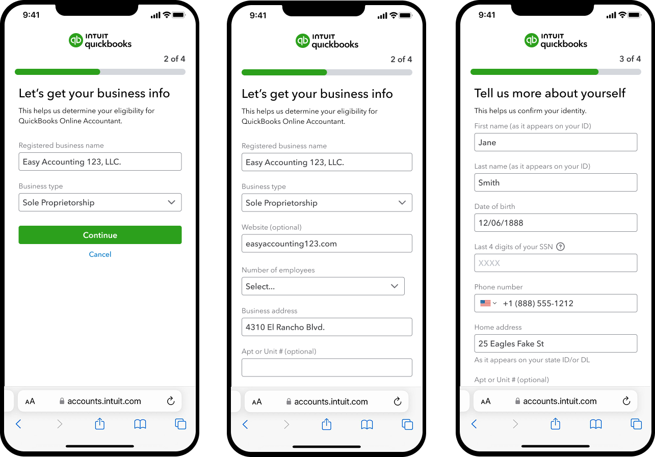 QuickBooks: Automating Identity Verification, project visual
